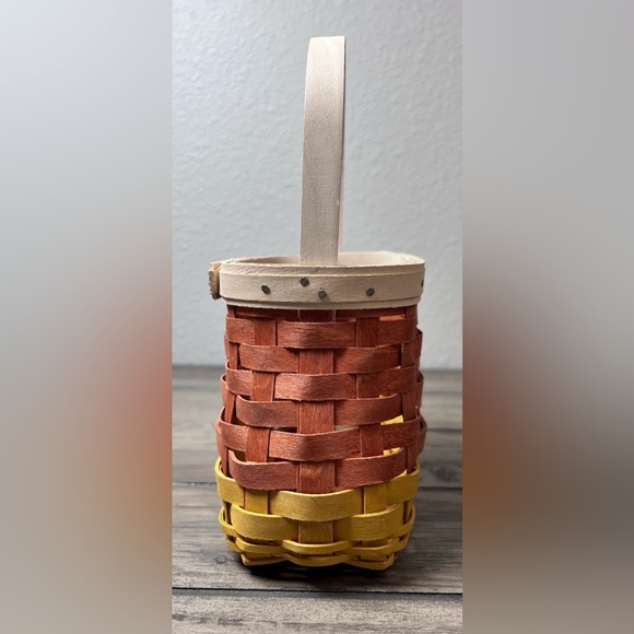 Longaberger 2010 Collectible Halloween Candy Corn Basket Combo orange yellow whi - Picture 6 of 9